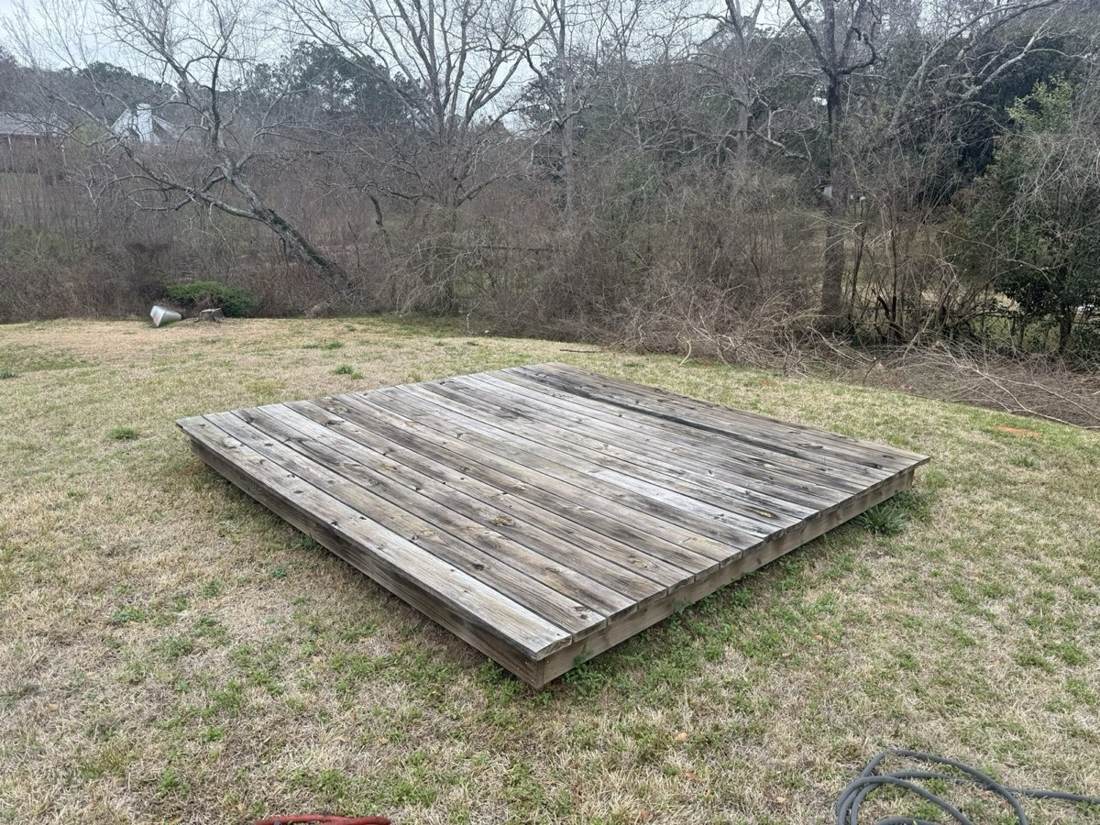 Deck Staining, Refinishing and Hammock Posts Installation in Mobile