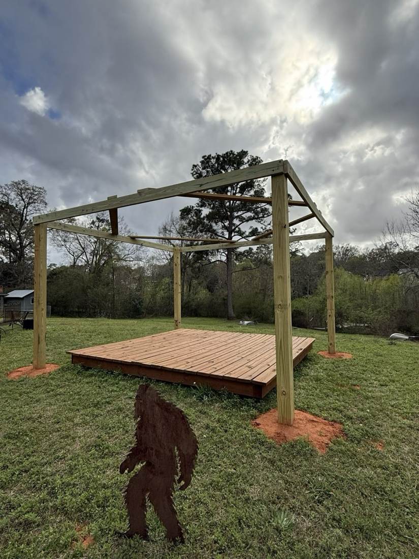 Deck Staining, Refinishing and Hammock Posts Installation in Mobile