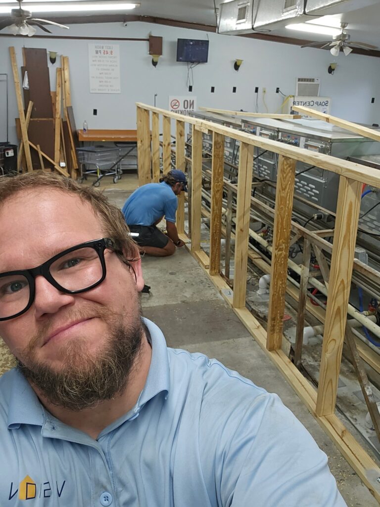 Custom Cabinet Installation for Commercial Washing Machines in Mobile