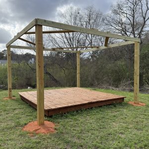 Deck Staining, Refinishing and Hammock Posts Installation in Mobile